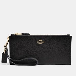 Coach double zip wallet/ clutch